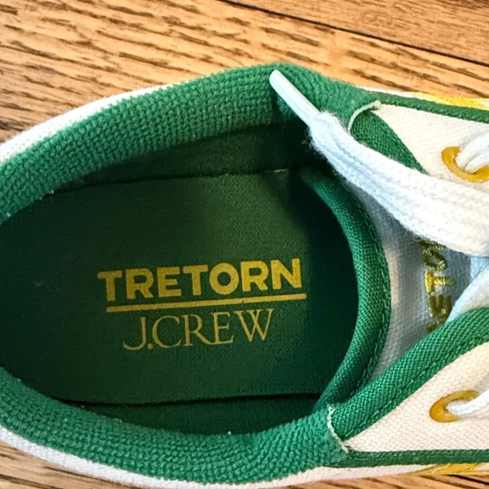 Tretorn White Sneakers with Green and Yellow Details - Picture 2 of 4